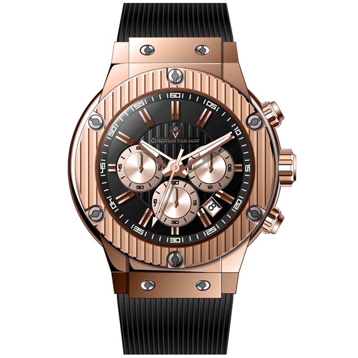 Christian Van Sant Men's Monarchy Watch - CV8146- Red Dial