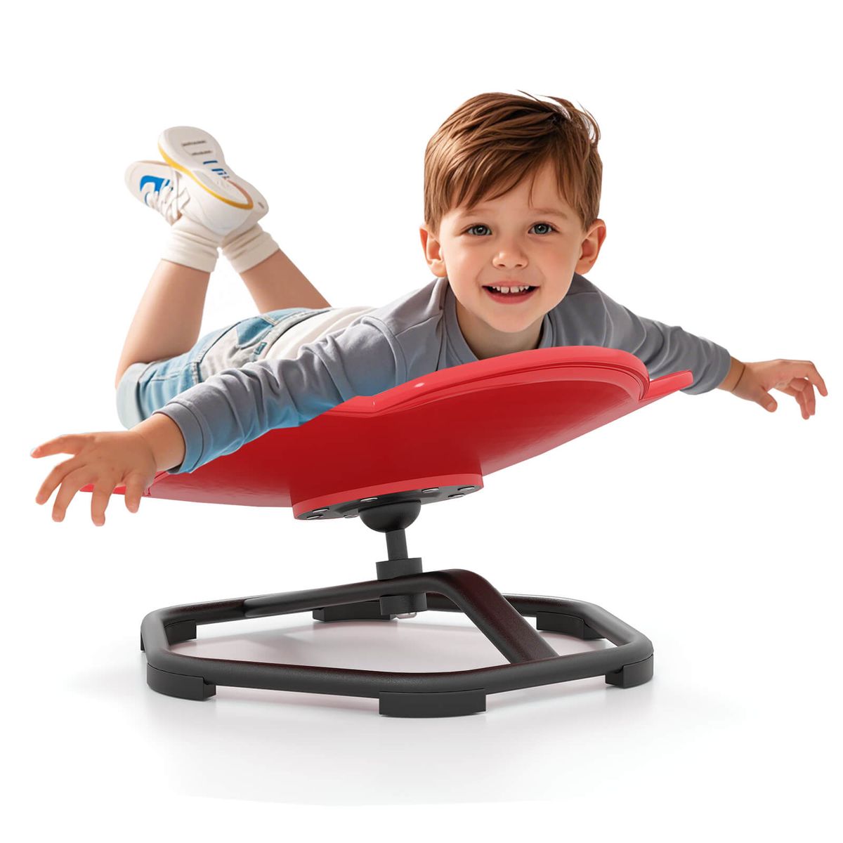 Kids' Sensory Swivel Chair - Kids Sensory Chair-Red