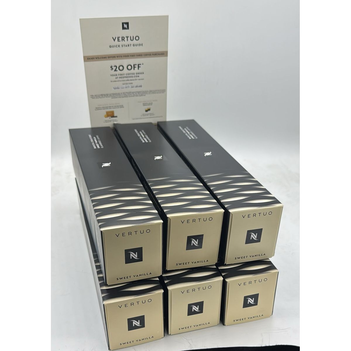 Nespresso VertuoLine Barista Creations Capsules (60 Count) + $20 Nespresso Gift Card -  Vanilla Capsules - 60 count Gift Card