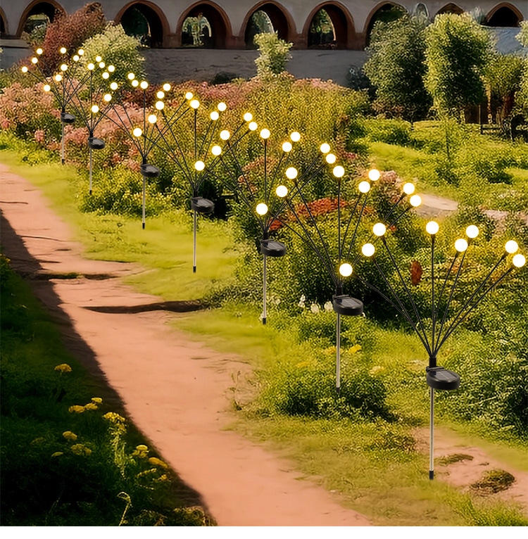 Solar Firefly Swaying Garden Lights - Warm Light-6 LED