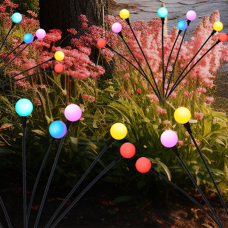 Solar Firefly Swaying Garden Lights - Colorful Light-6 LED