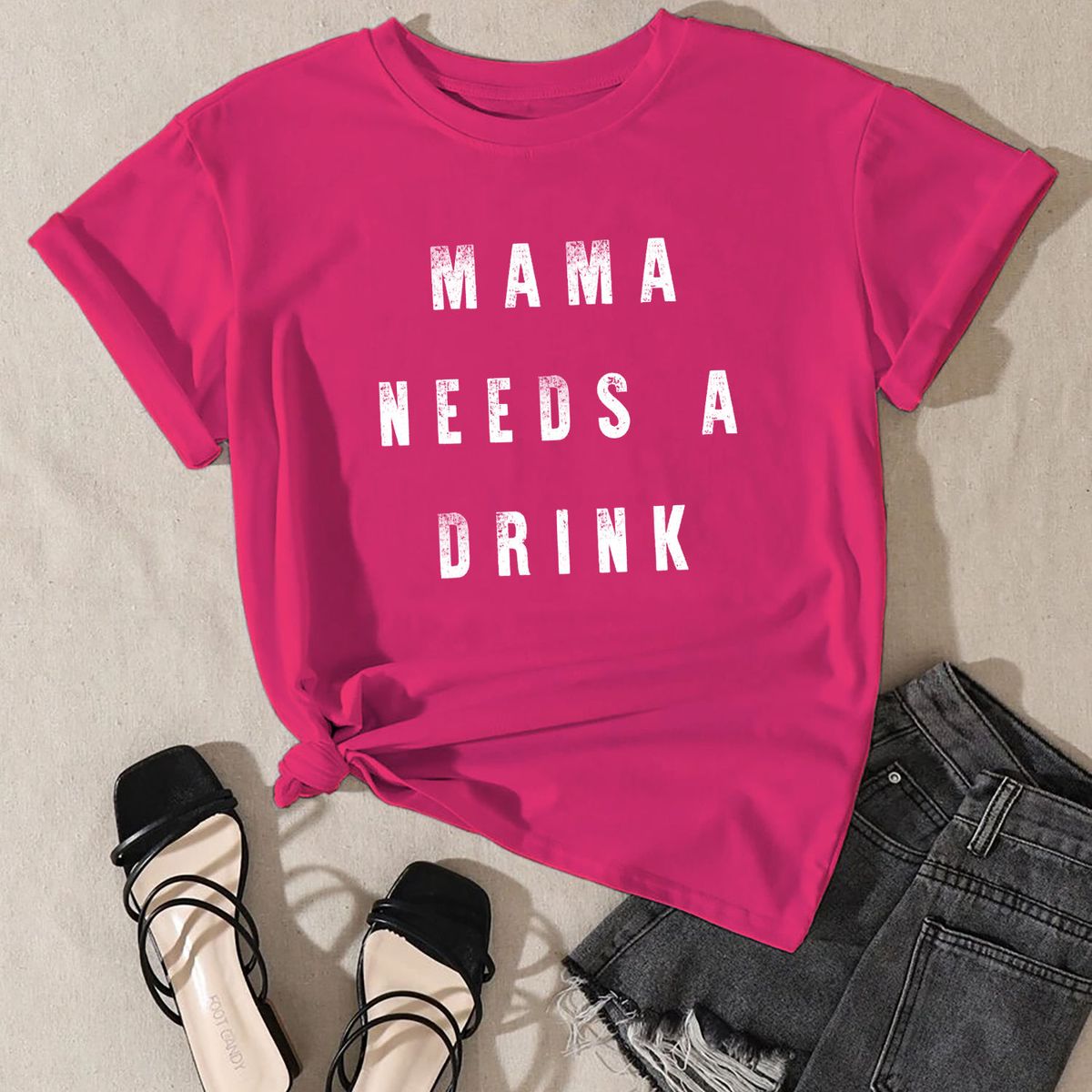 Mother's Day T-Shirt Selection  - Small - Mama Needs a Drink (Fuchsia)
