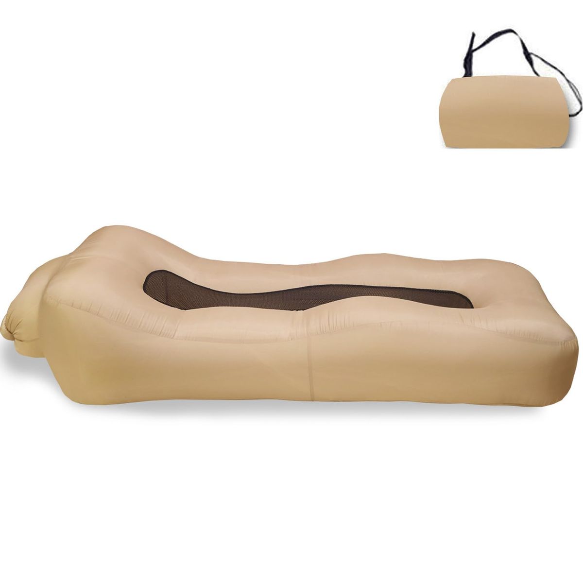 Amphibious Inflatable Beach Lounger - Khaki