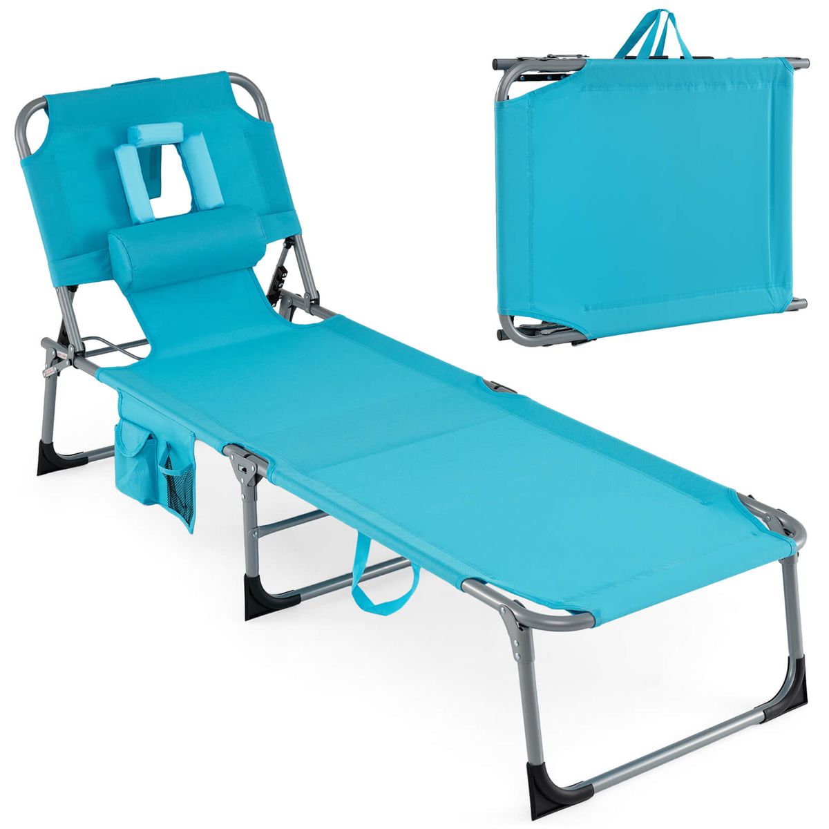 Portable Adjustable Chaise Lounge Tanning Chair - Chaise Lounge-Tur
