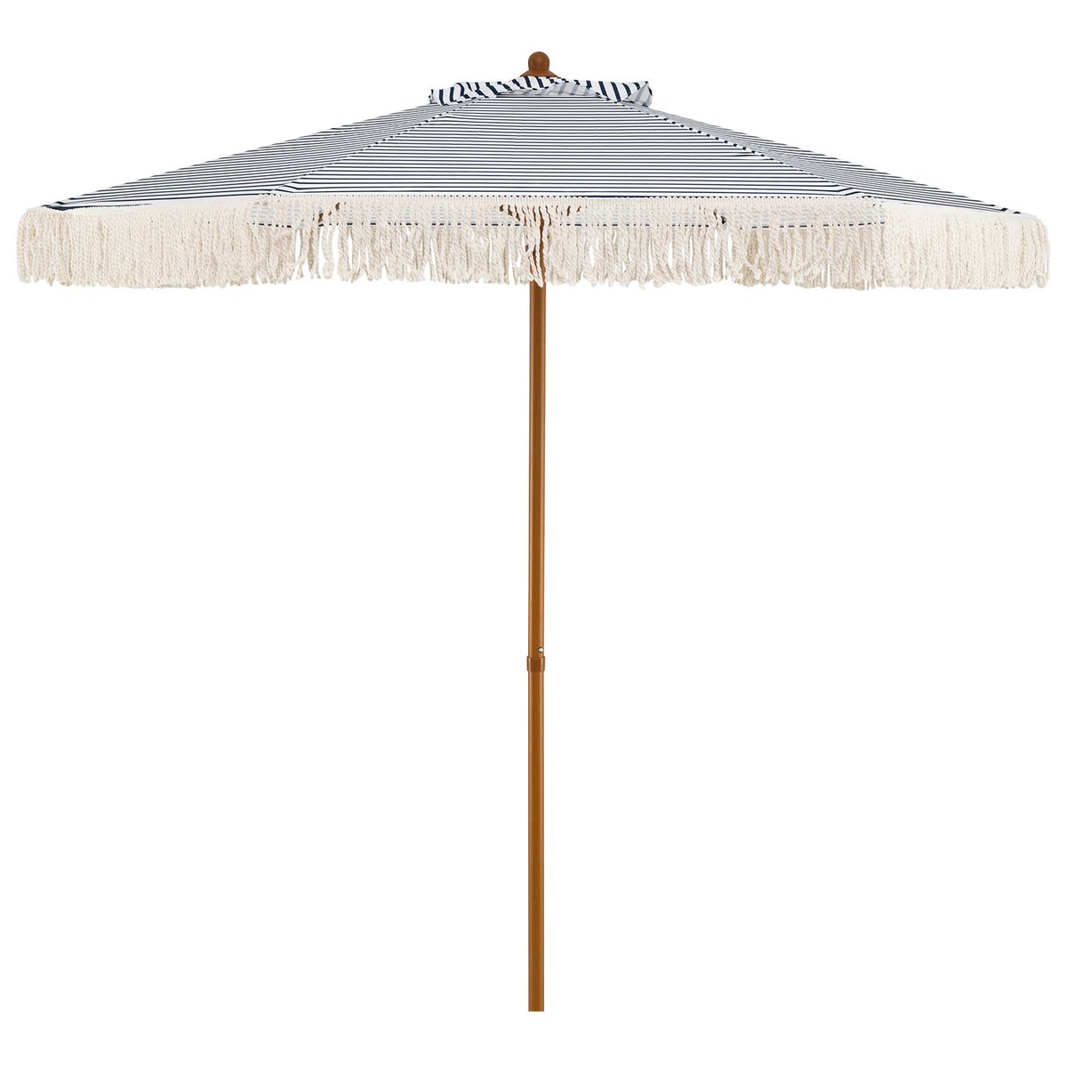 7-foot Patio Umbrella with Fringe - Umbrella Blue