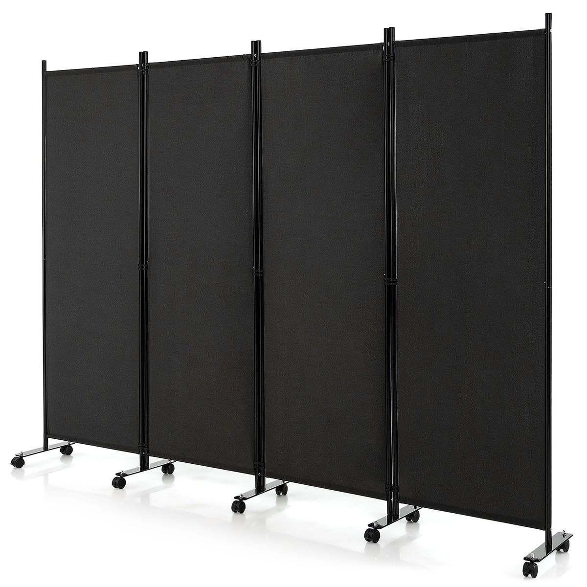 4-Panel Folding Room Divider - 4-Panel Room Divider BK