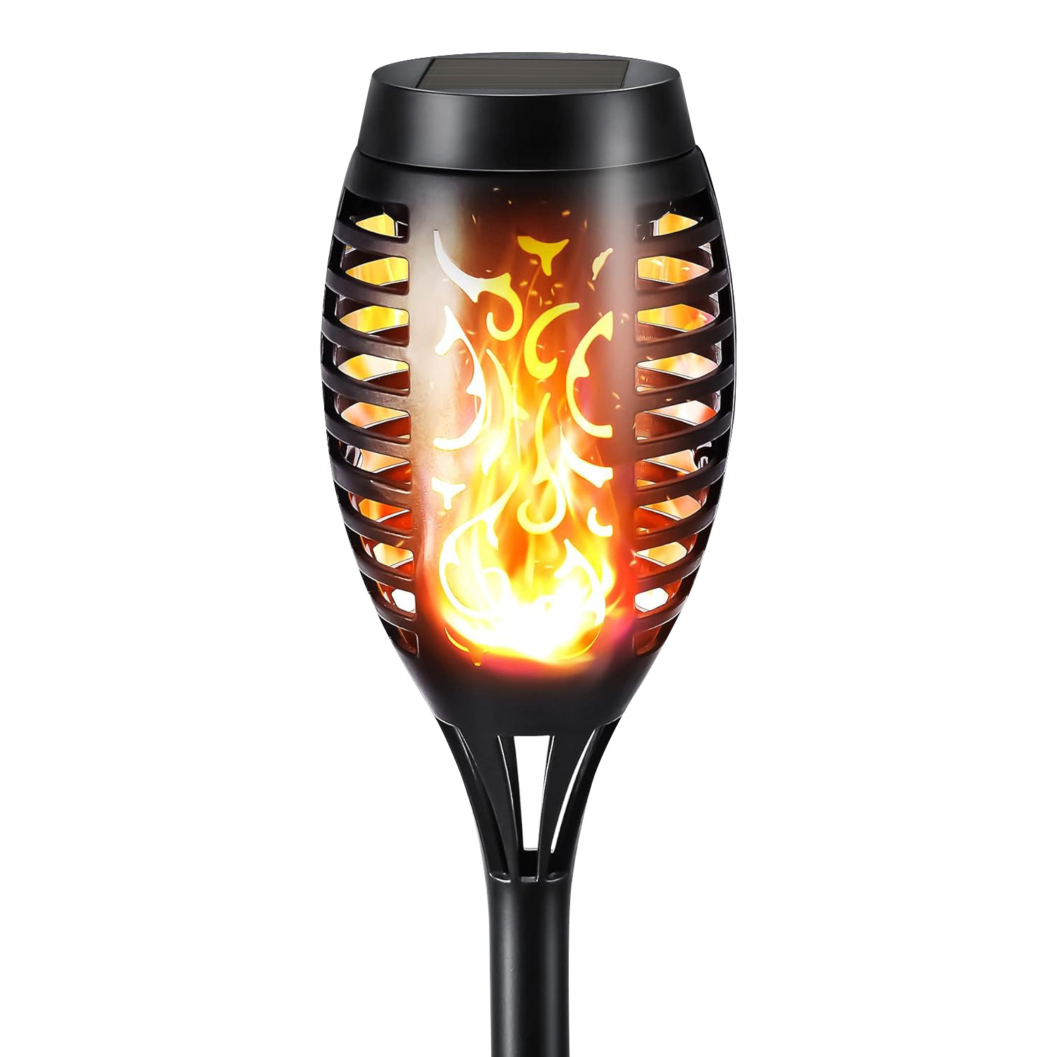 Solar Torch Flame Pathway Light (1- to 12-Pack) - 1 pack