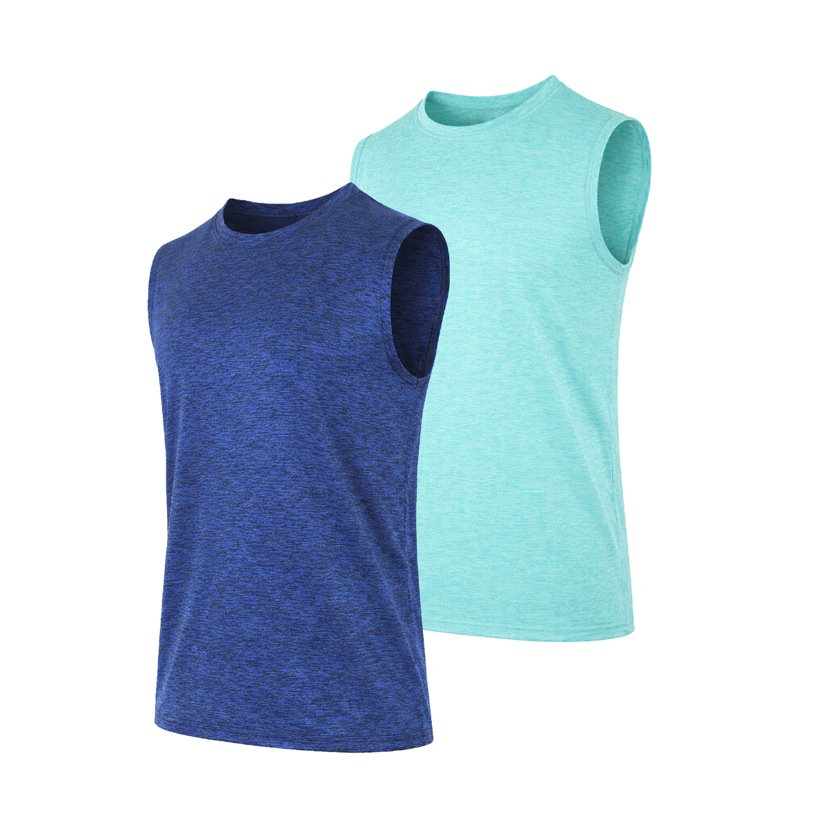 Men's Moisture Wicking Performance Sleeveless Muscle Tee (1- to 3-Pack) - J/MMPM-400 / RY-AQ / 2XL