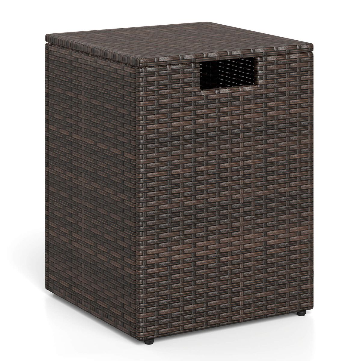 Propane Tank Cover Table - Mix Brown
