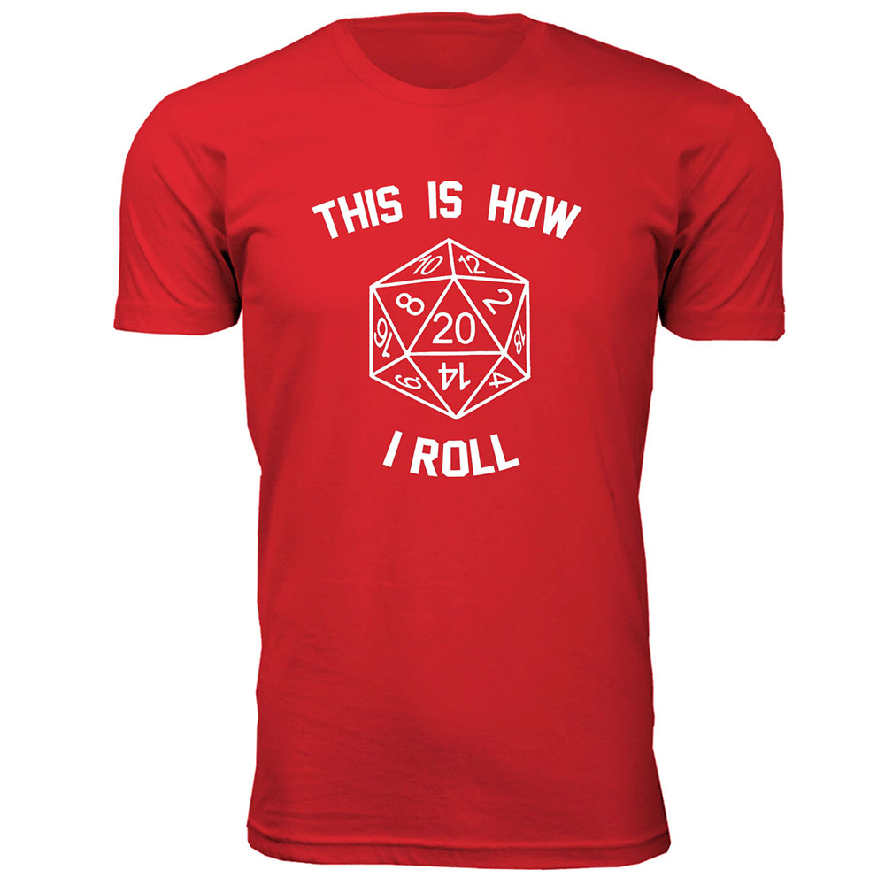 Men's Funny Nerd T-Shirt - This is How I Roll - Red / XL