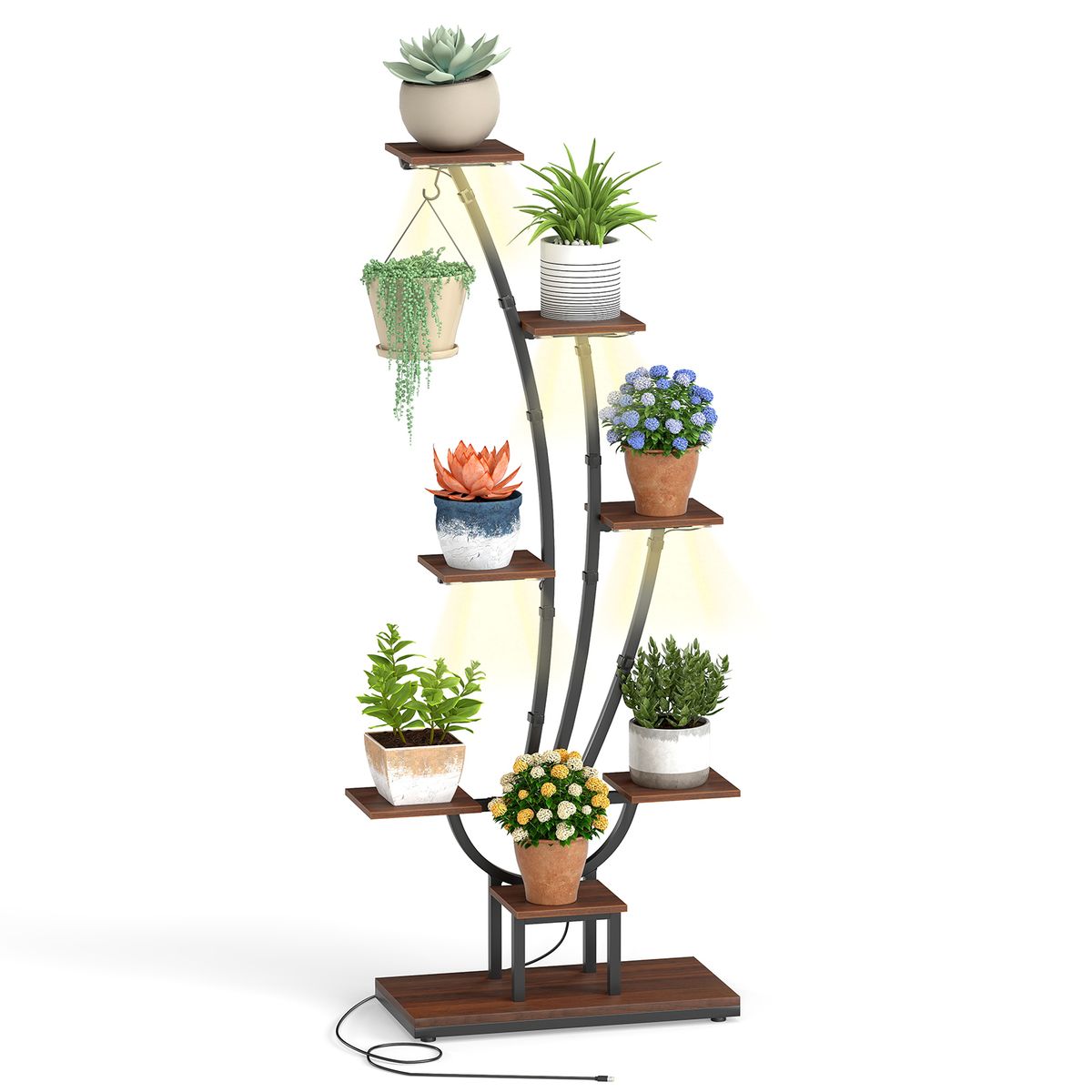 8-Tier Corner Metal Plant Shelves (1 or 2-Pack) - Plant Shelf-1