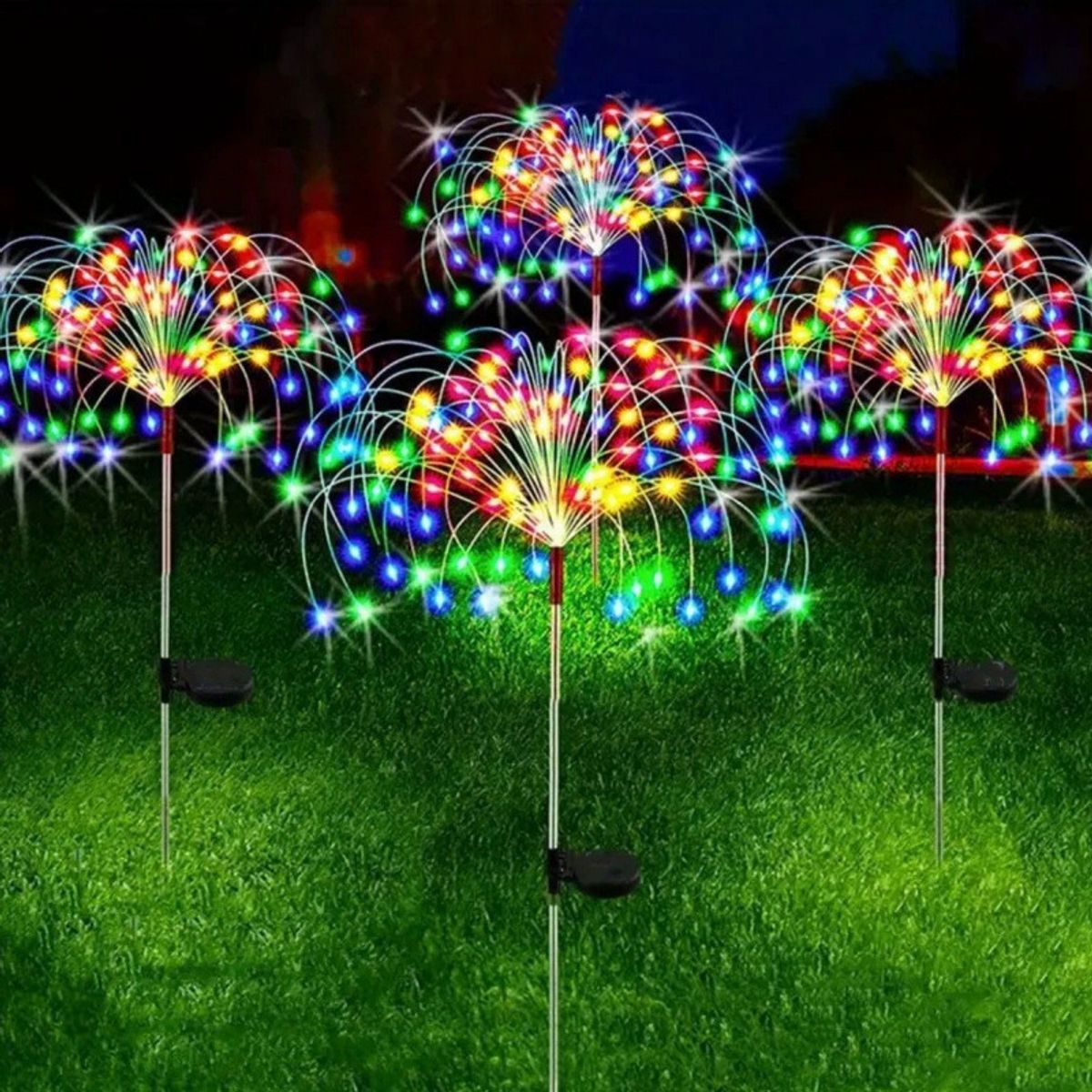 Solar Powered Firework Stake Light - Color Light-300LED