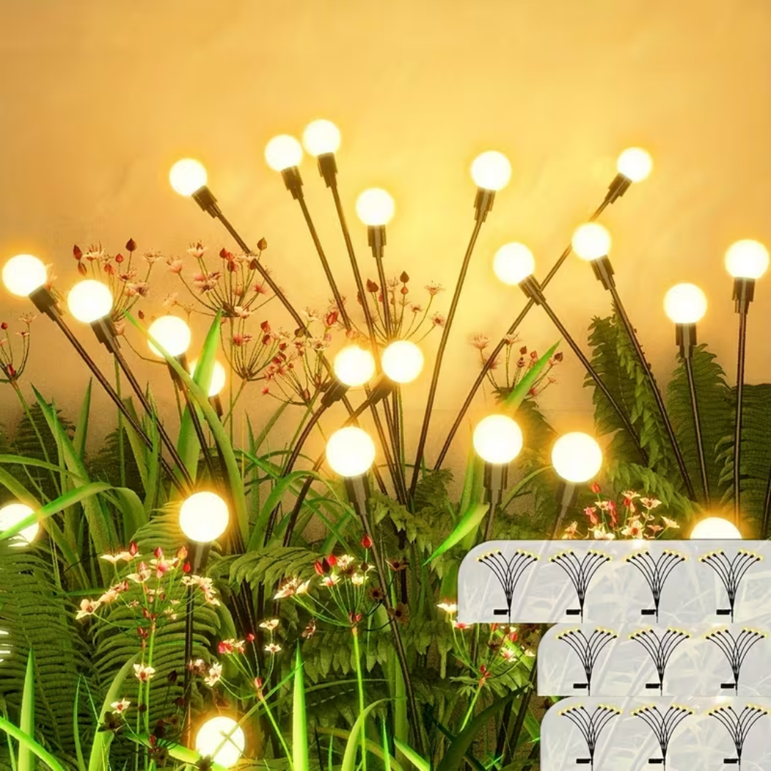 Solar Swaying Firefly Lights (4-, 6- or 10-Pack) - 4-Pack