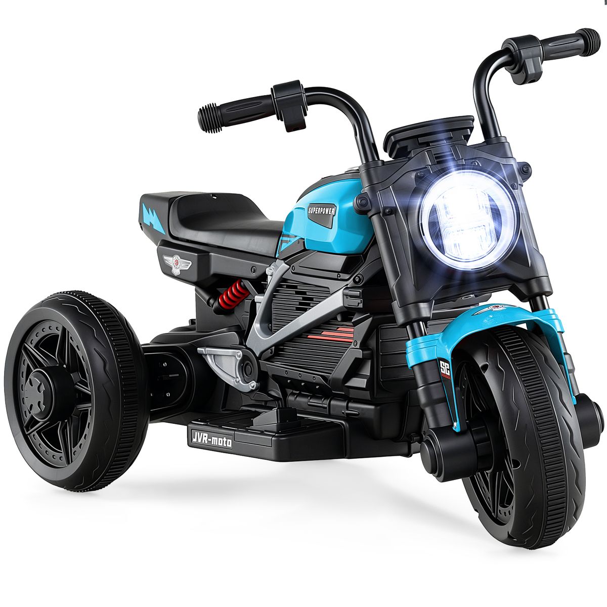 Kids' Ride-On Motorcycle - Blue & Black