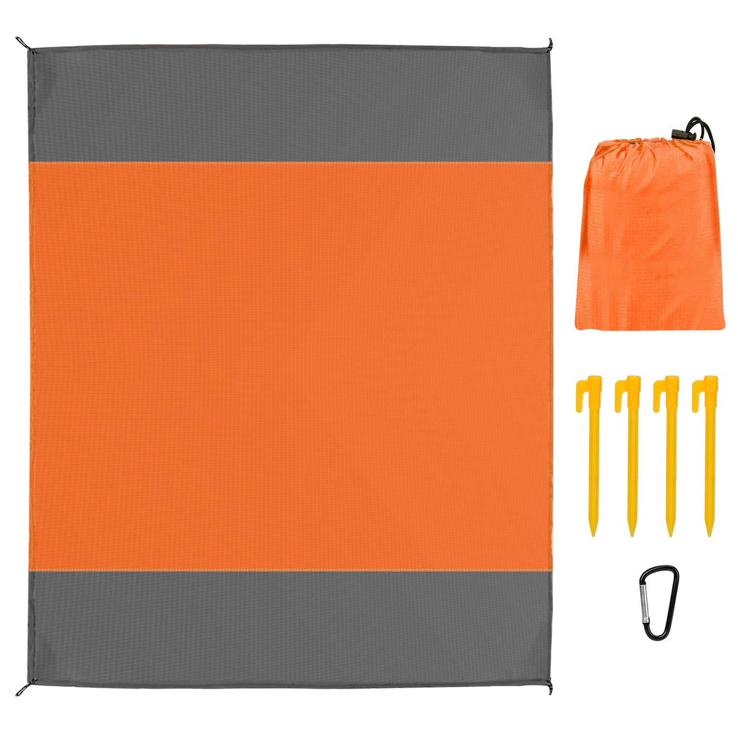 Picnic Blanket with Anchors - Orange / M