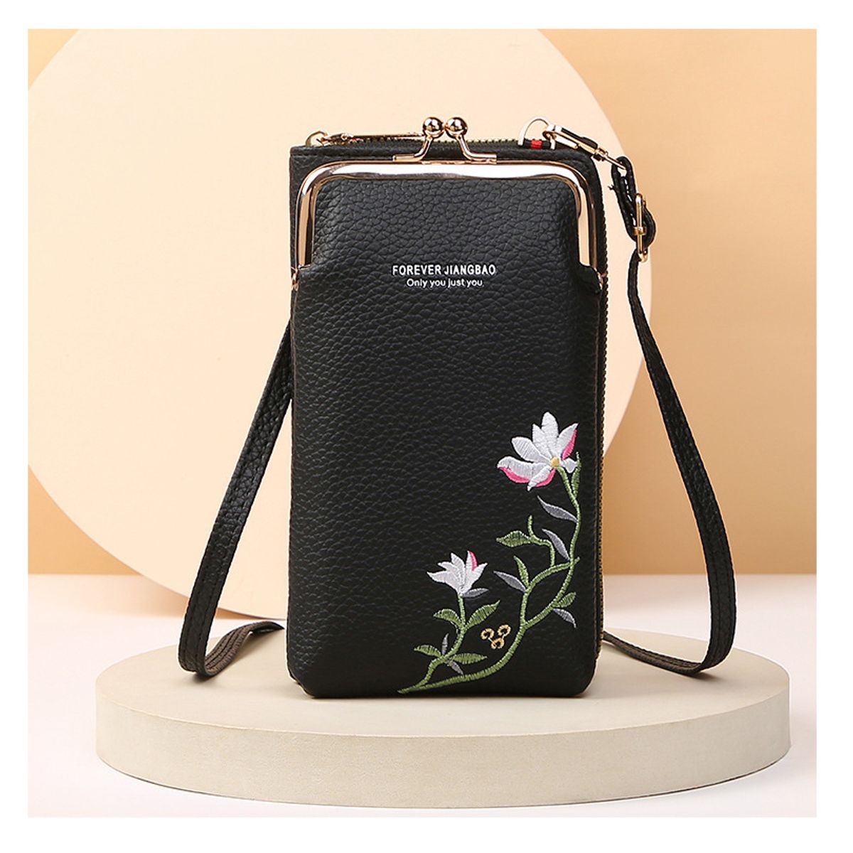 Clarissa Clip Zip Crossbody Wallet - Clarissa Clip Zip Crossbody Wallet - BLK