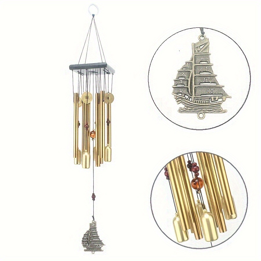 Retro Aluminum Tube Wind Chime - Sailboat