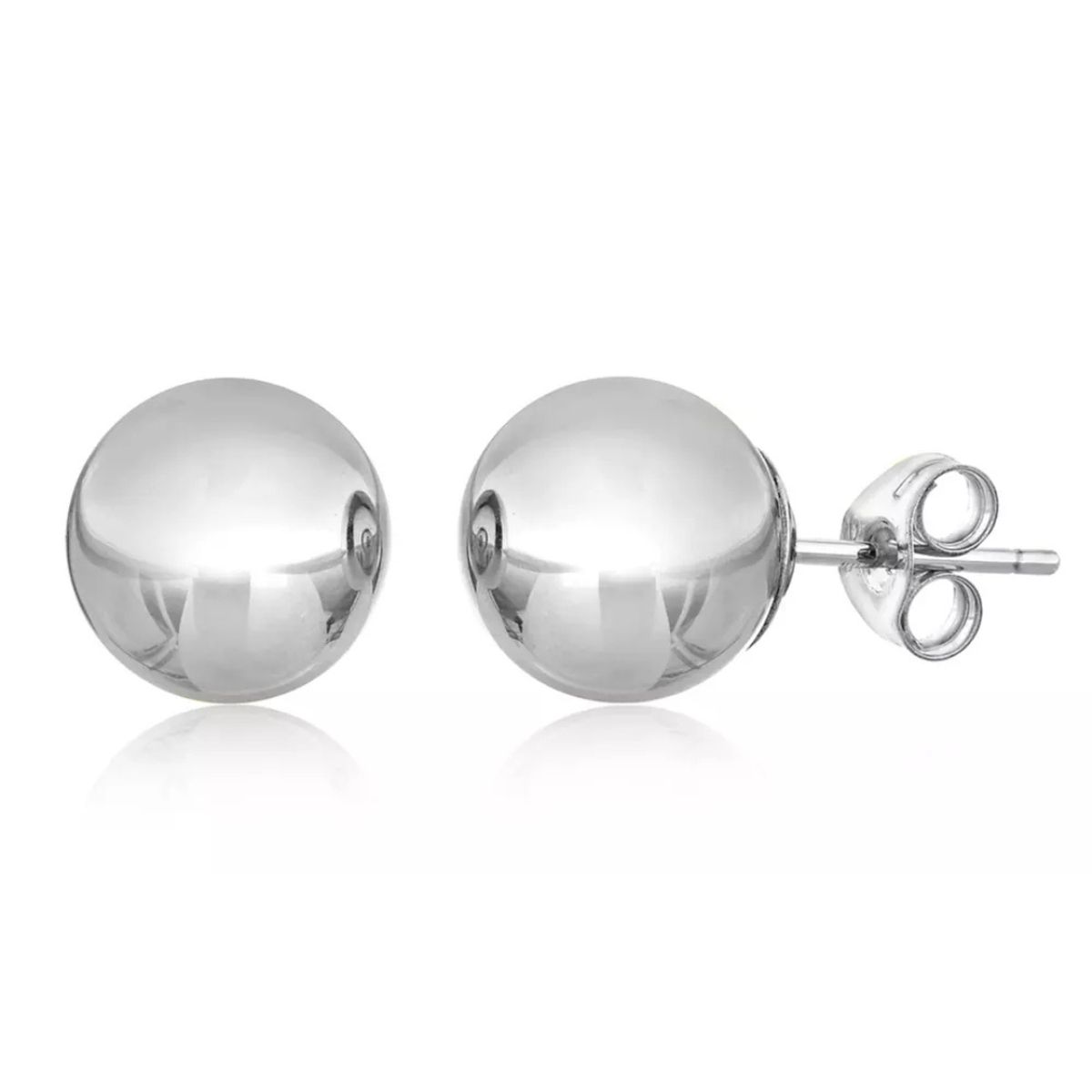 14K White Gold Filled Ball Stud Earrings - 2mm