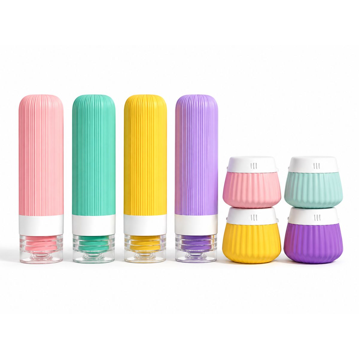 Clarissa Vacation Unlocked Travel Bottles - CL - Vacation Travel Botles- Pastel Pop