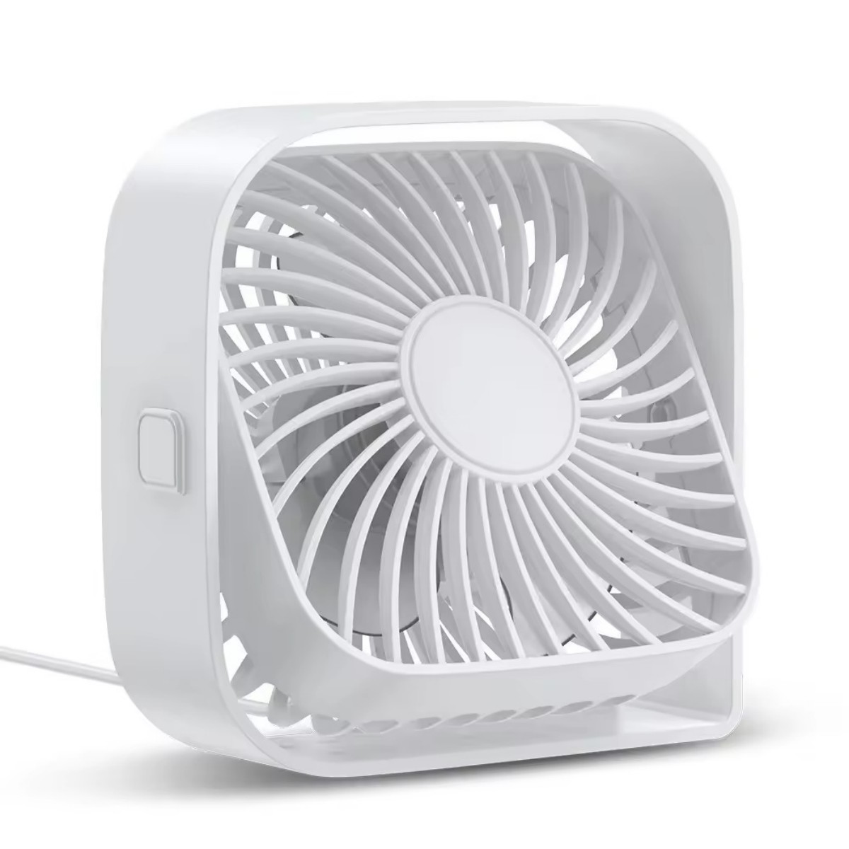3 Speed USB Desk Fan - White