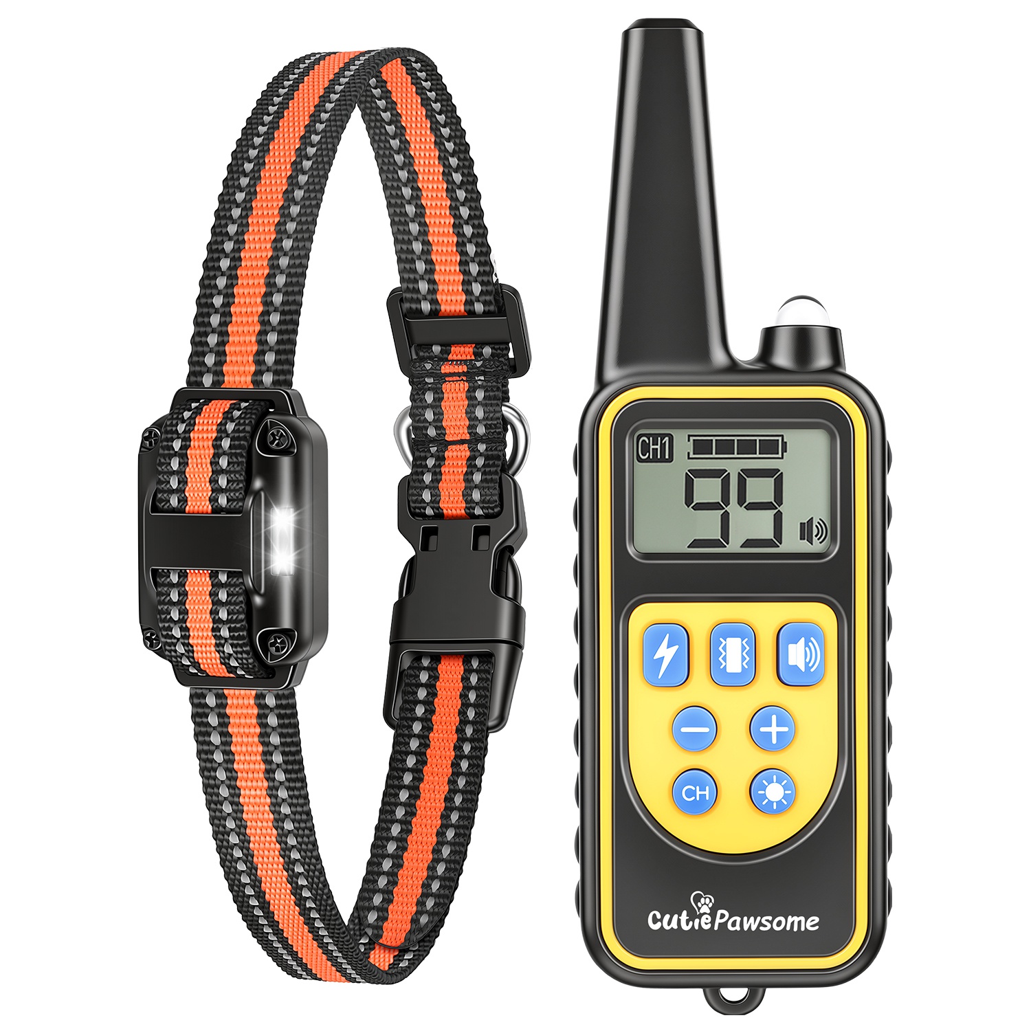 Dog Training Collar with Remote (1 or 2 Collars) - 1 Yellow Remote-1 Yellow Collar