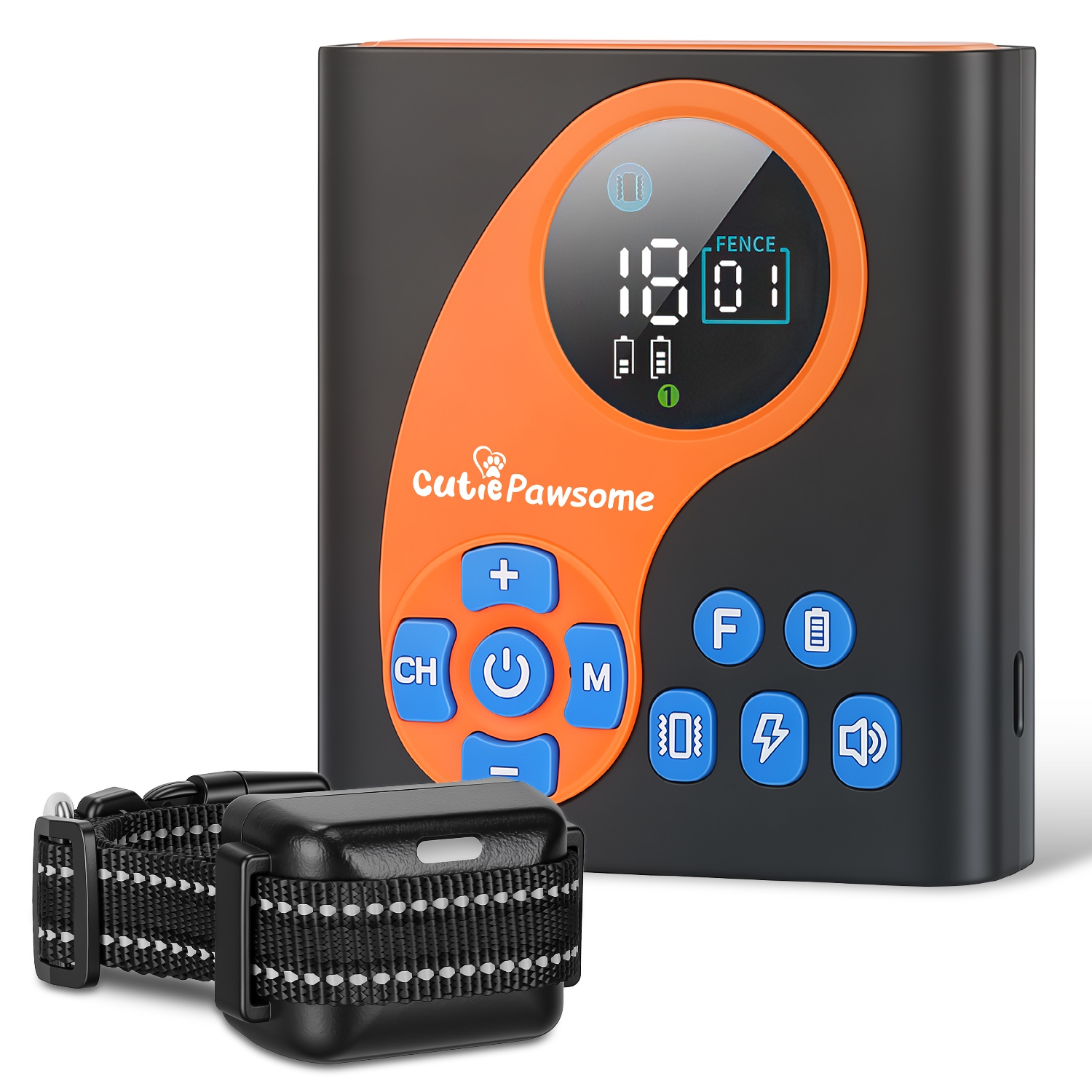 2-in-1 Wireless Dog Fence and Training System (1 or 2 Collars) - 1 Transmitter with 1 Collar