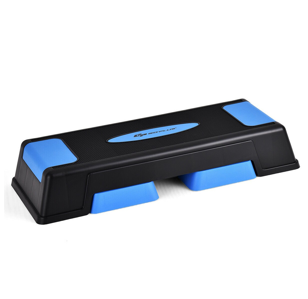 Adjustable Height Aerobic Exercise Stepper - Blue