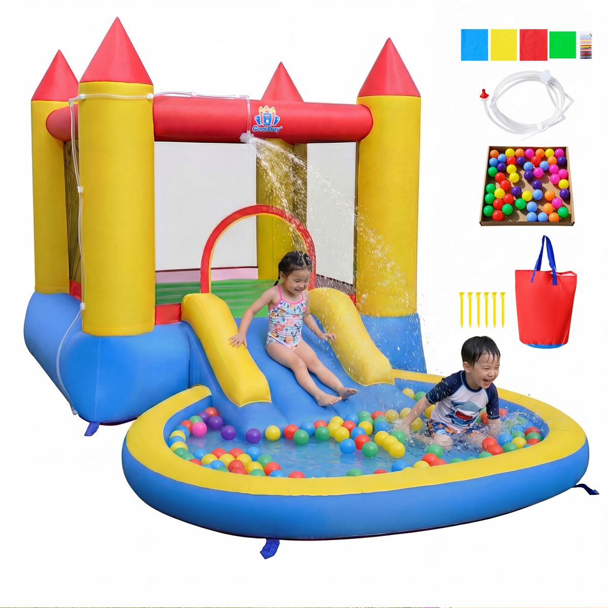 Inflatable Bounce House with Splash Pool (With or Without Blower) - Without Blower
