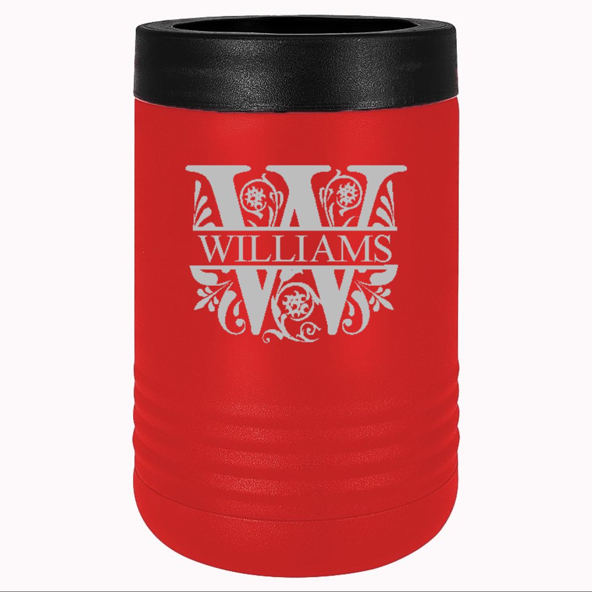 Personalized Stainless Steel Can Holders - Red