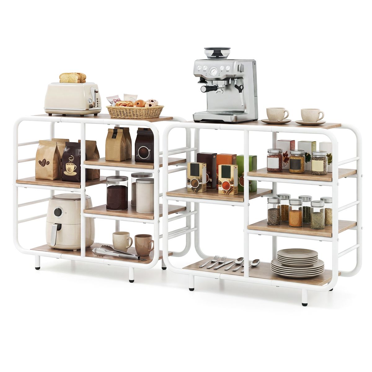 5-Tier Metal Bookshelf (1- to 2-Pack) - Bookshelf-2