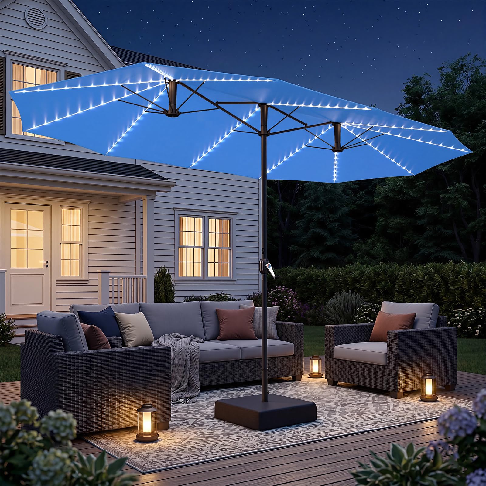 Double-Sided Solar Patio Umbrella - 19055DL_UG01