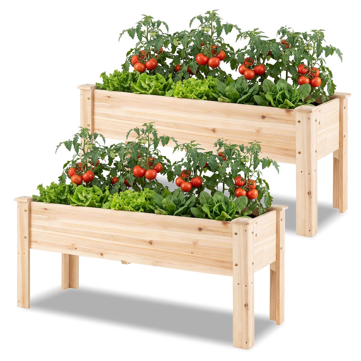 Wooden Raised Garden Bed (1- to 2-Pack) - Garden Bed-2