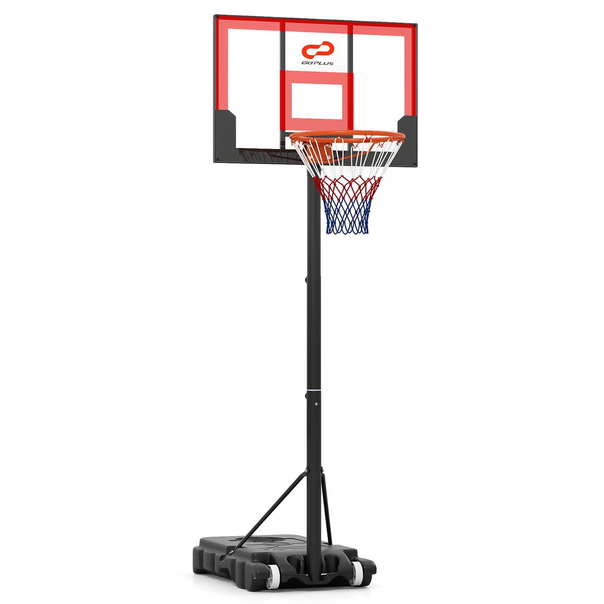 All-Terrain Adjustable Basketball Hoop - Black & Red