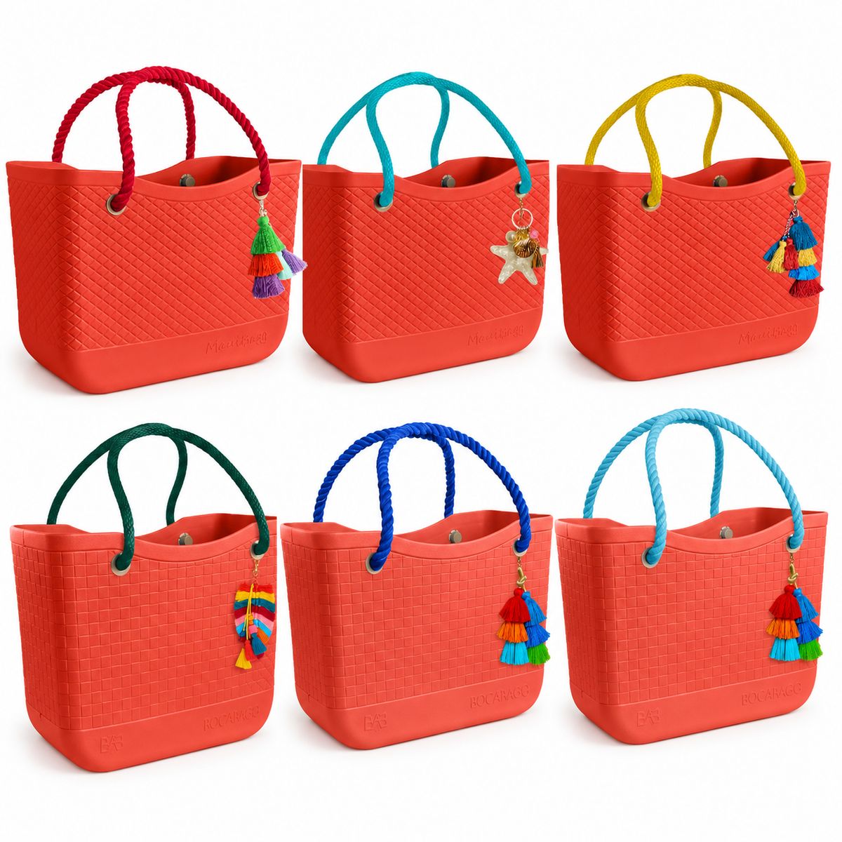 BocaBagg Waterproof Rubber Tote Bag - Mango