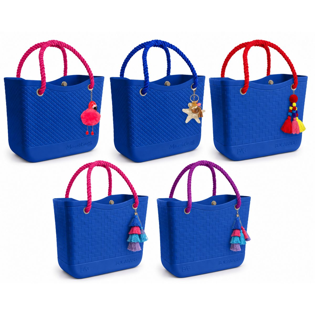 BocaBagg Waterproof Rubber Tote Bag - Blue