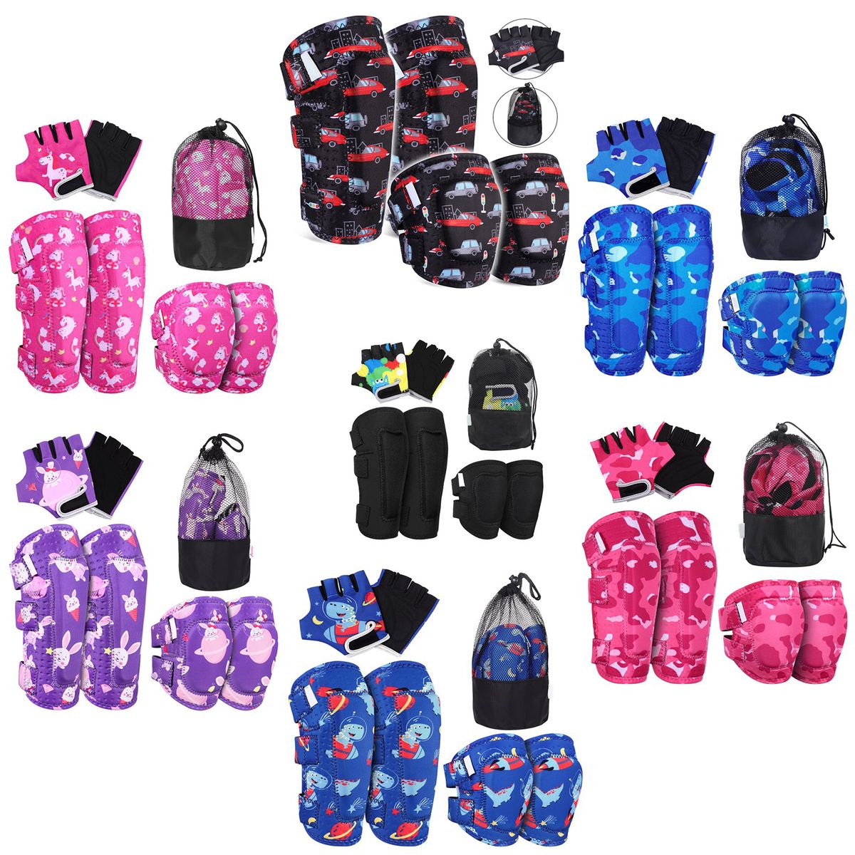 Kids' 6-Piece Safety Protective Gear Set - ProtectiveGear-X002MSE35R-L/XL