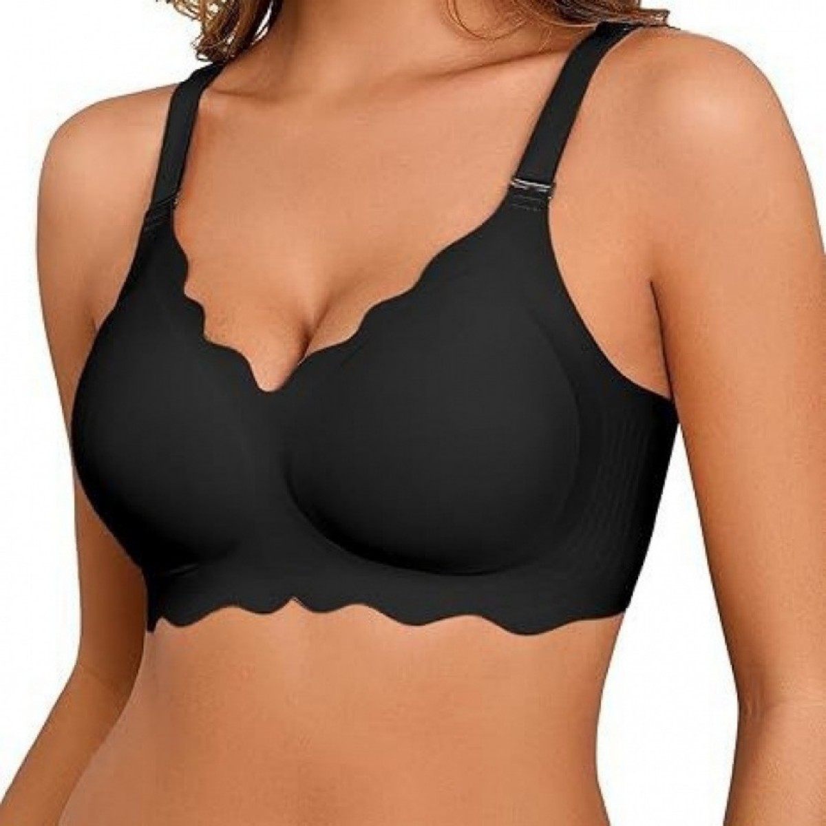 Women's Jelly Support No-Underwire Bra - Black-XL