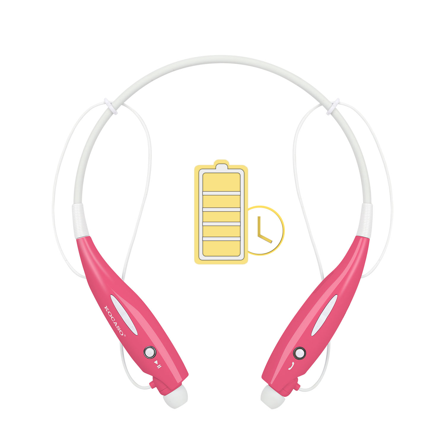 Wireless Sport Stereo Headset - Hot Pink
