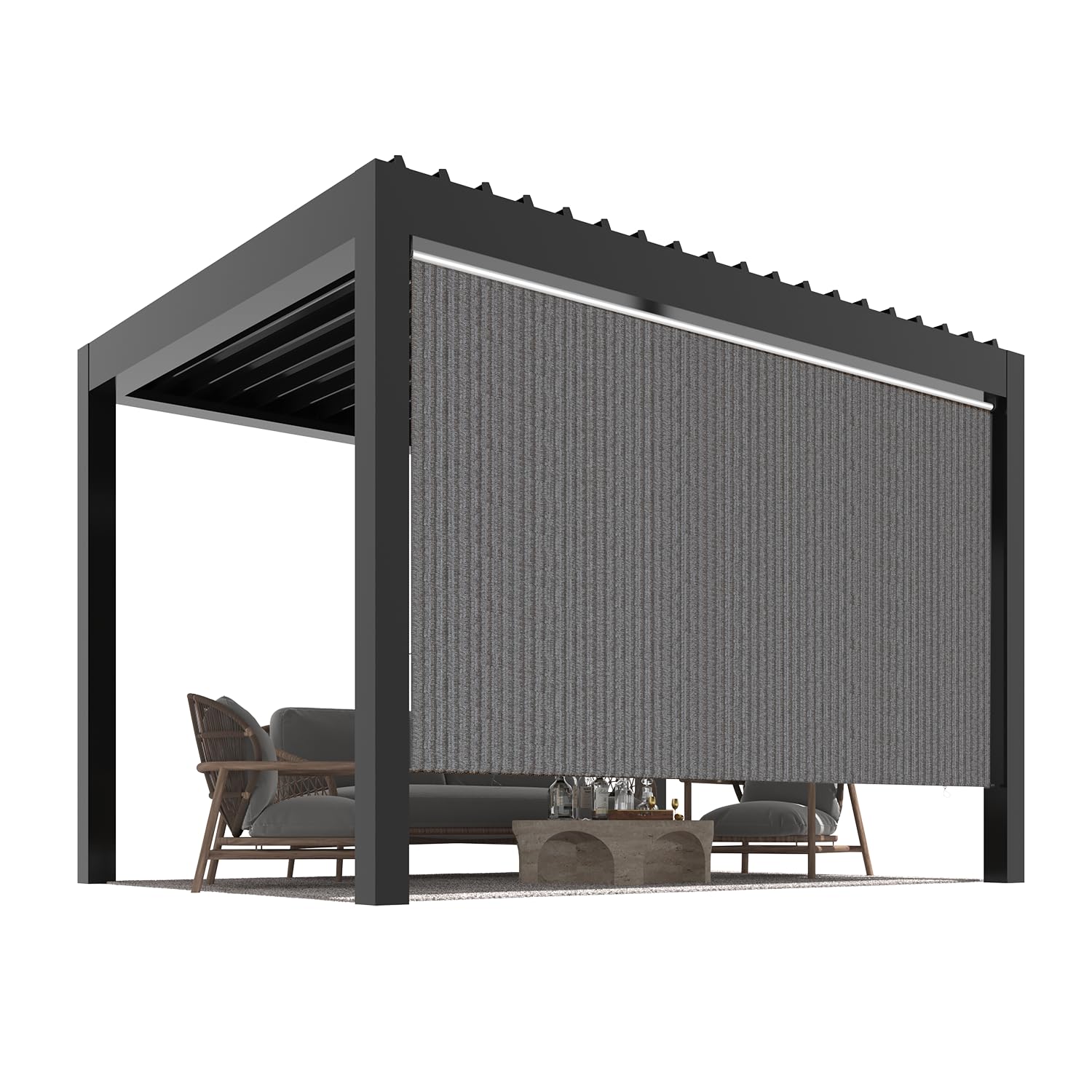 10' x 8' Patio Roller Shade - 19030GR_UG01
