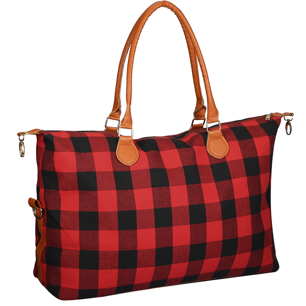 Women's Large Capacity Travel Duffle Bag - Red