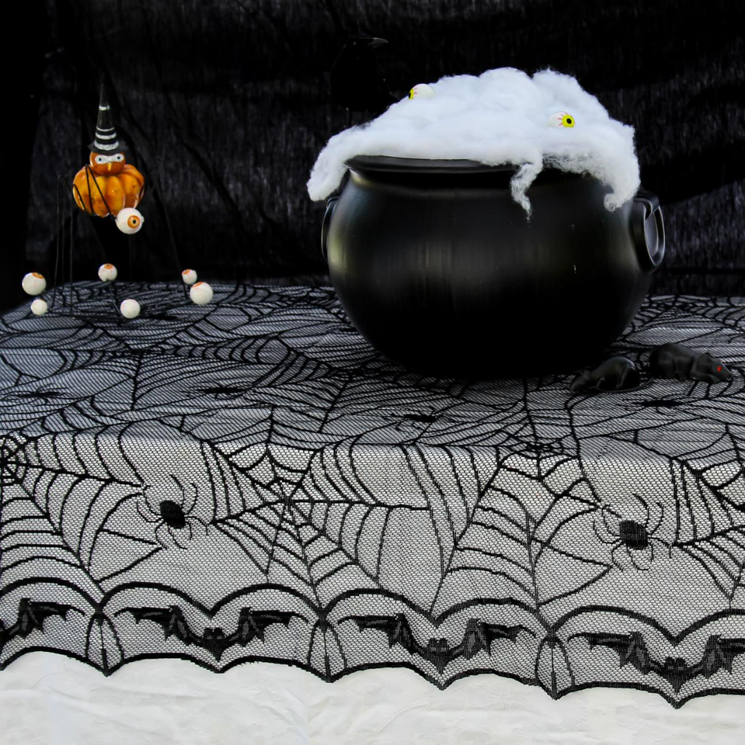 Halloween Lace Coverings - tablecloth
