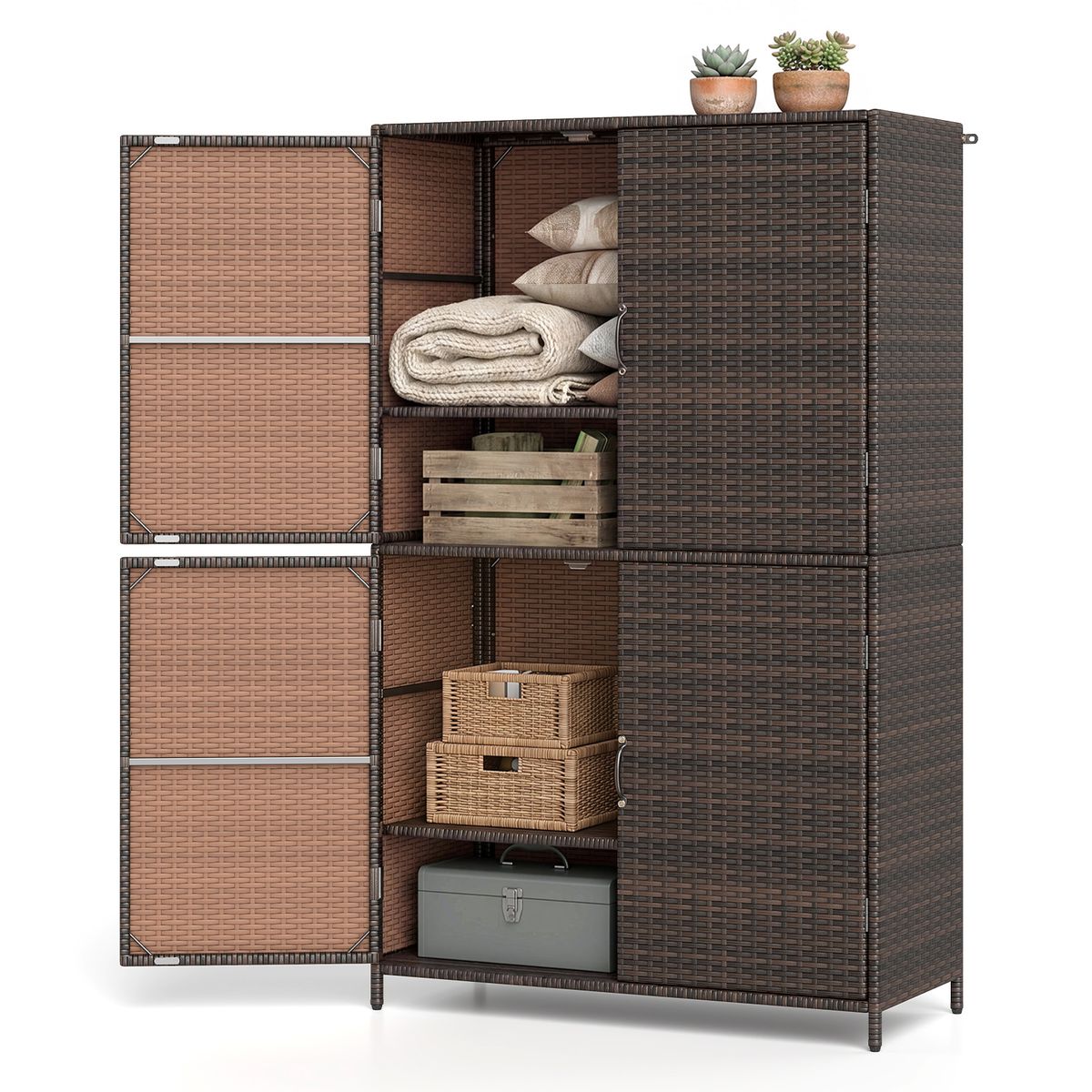 Outdoor Storage Cabinet - Brown