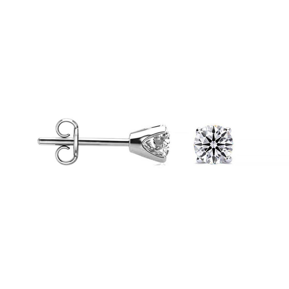 1/4 Carat Lab-Created Diamond Stud Earrings - 1/4 Carat Diamond Studs WGF