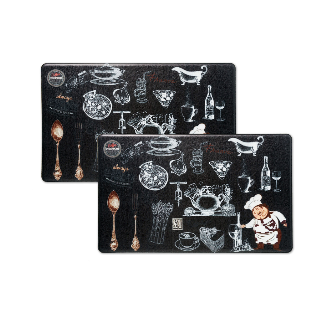 Bibb Home® Anti-Fatigue Cushioned Kitchen Mat (1 or 2-Pack) - Chef - 1-Pack