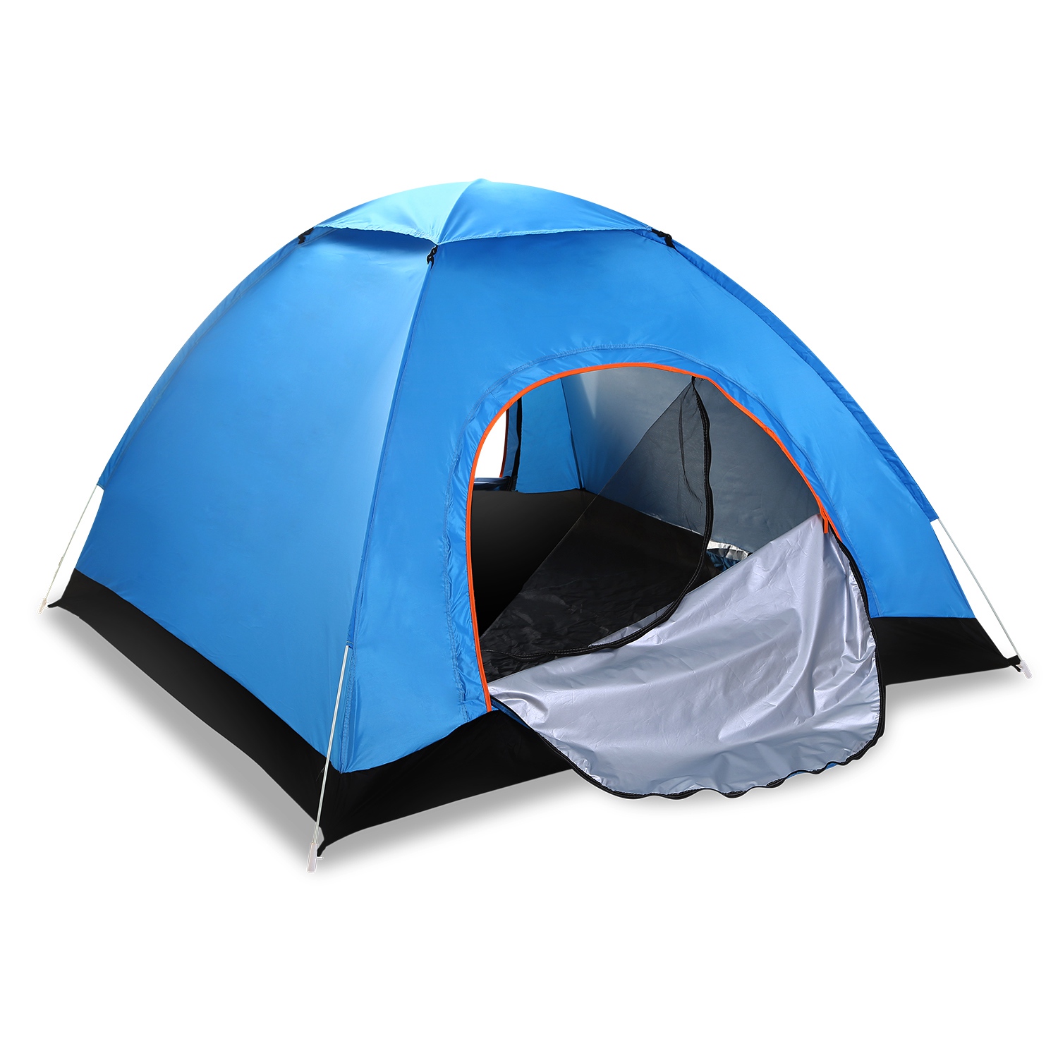 4-Person Waterproof Pop-up Tent - Blue
