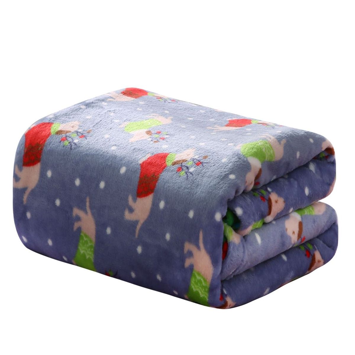 50 x 60-Inch Microplush Holiday Throw Blanket - Dogs in Sweater