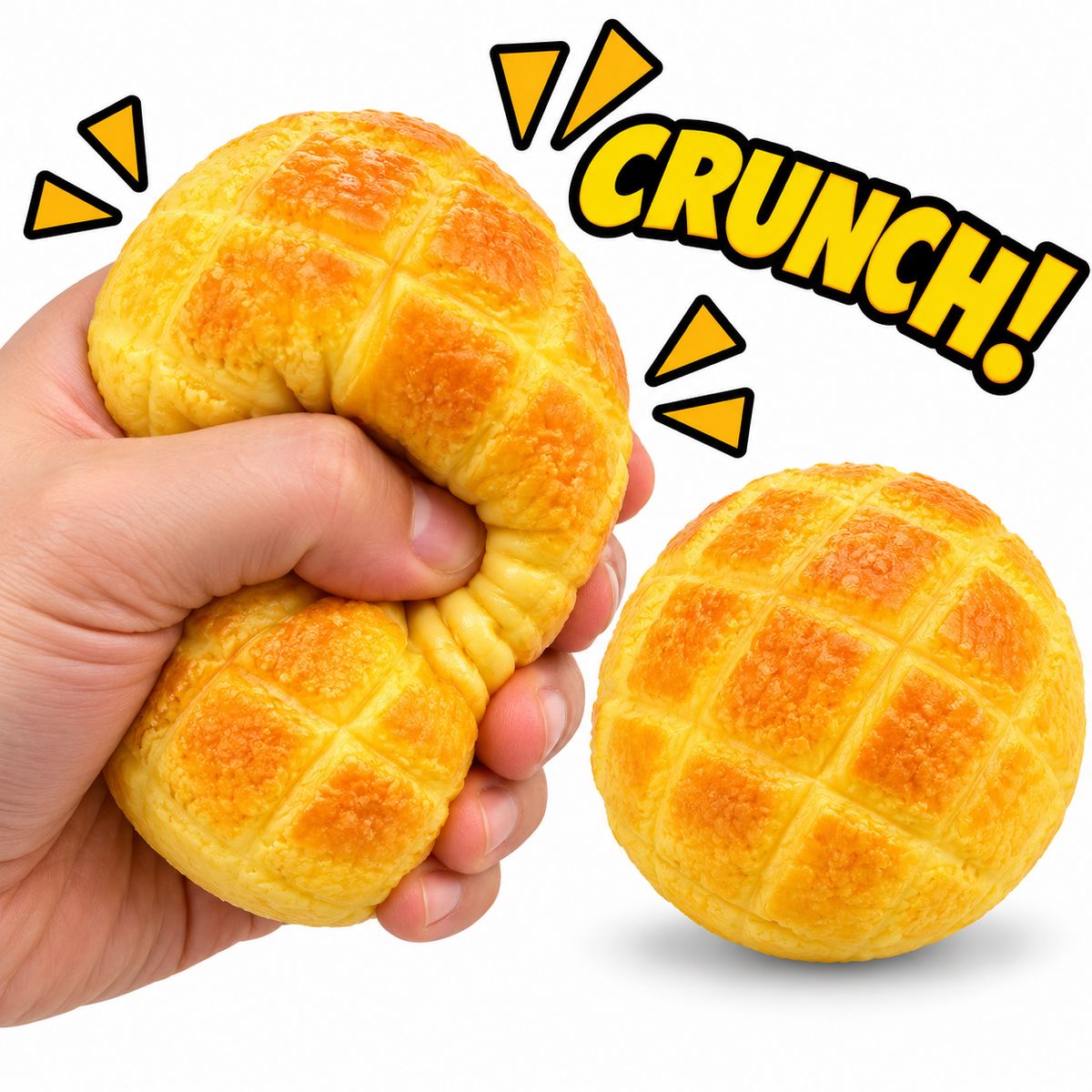 Crunchy Squishies (2-Pack) - Pineapple Bun