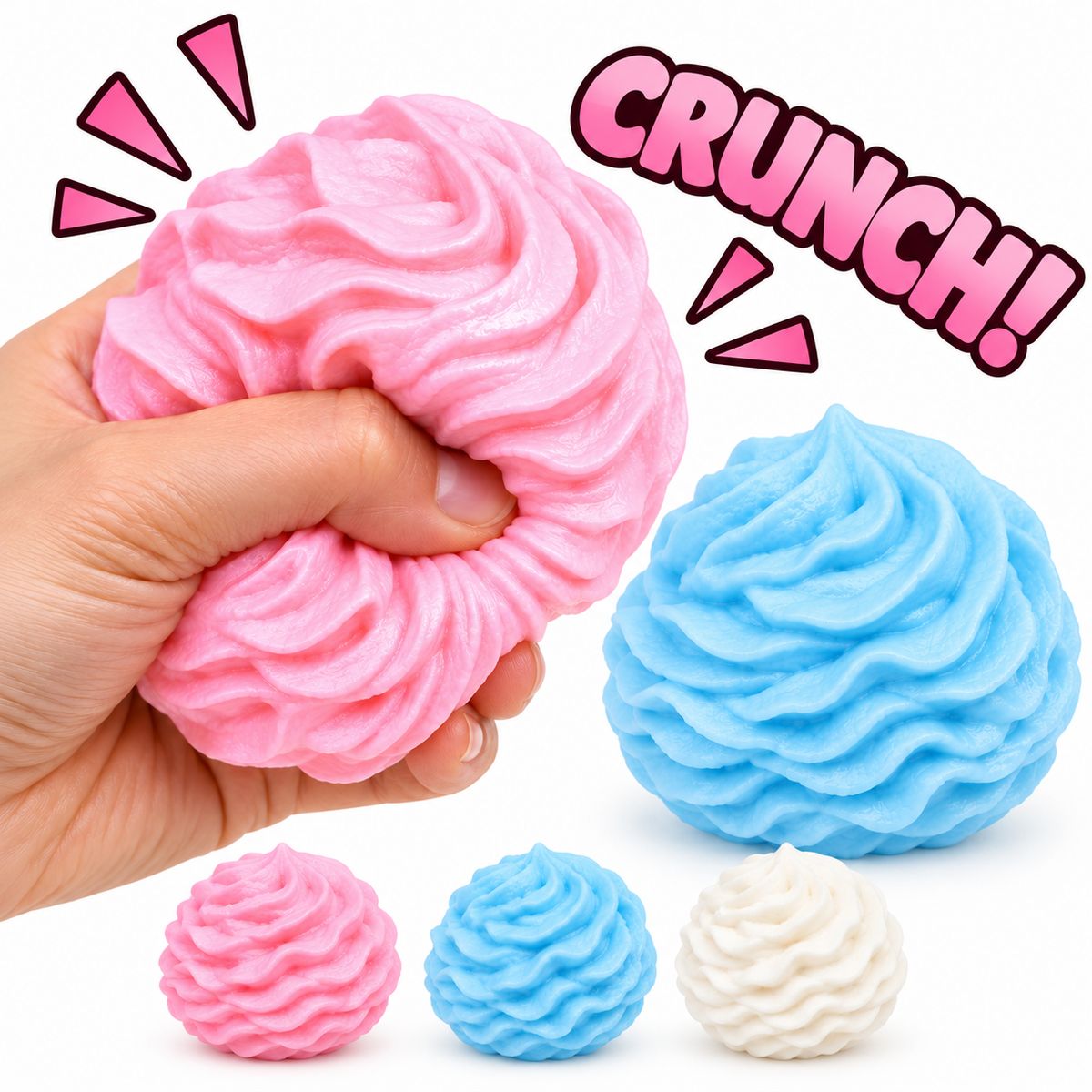 Crunchy Squishies (2-Pack) - Cream Roll — Mystery Color