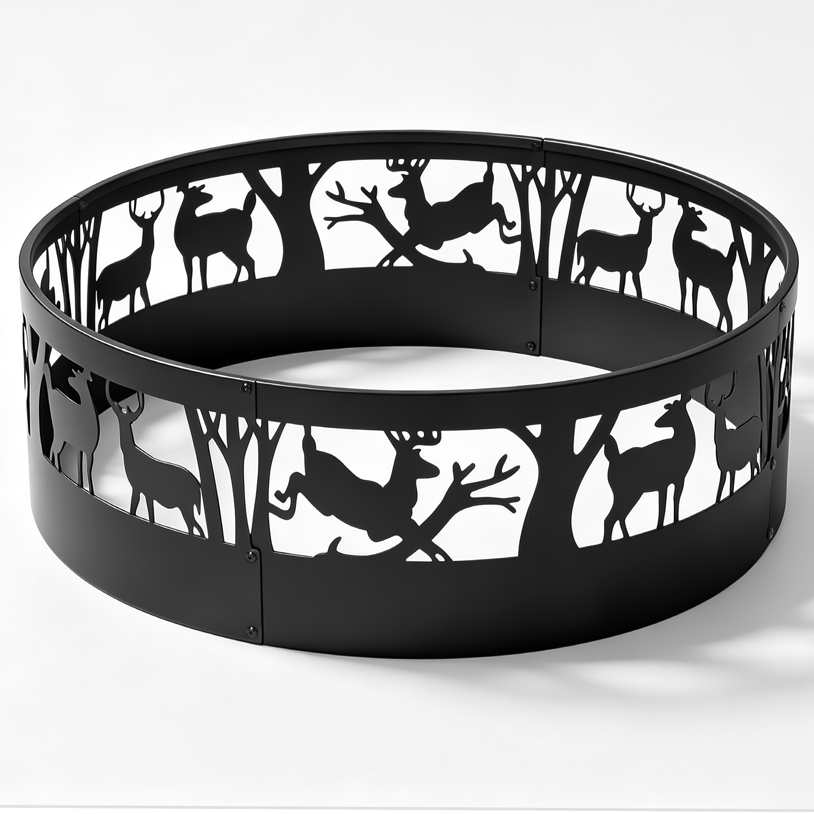 40" Round Fire Pit Ring - Deer