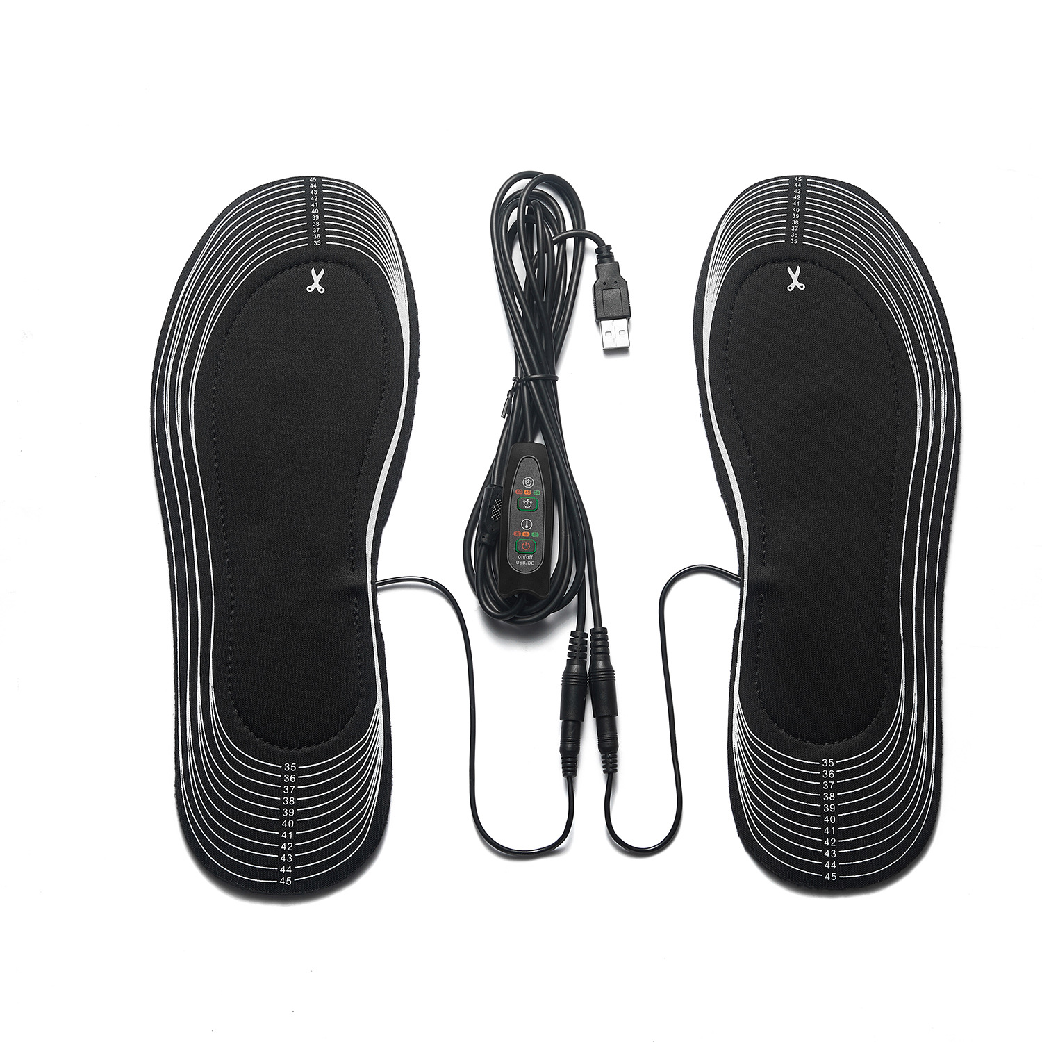 USB  Heated Shoe Insoles (Requires Power Bank) - Temperature Control Switch Version